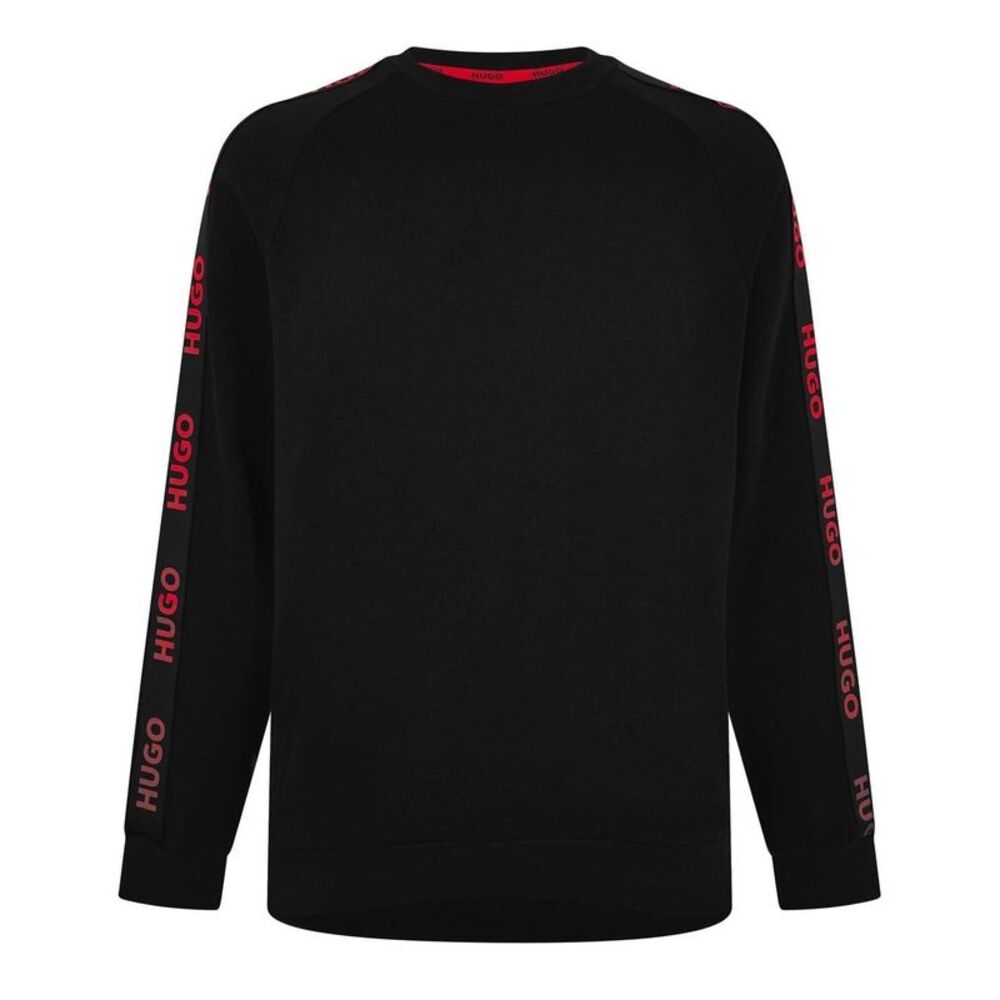 Hugo Mens Sporty Logo Lounge Sweatshirt / Black